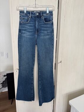 High-Rise Wide Leg Jeans in Dark Blue Wash
